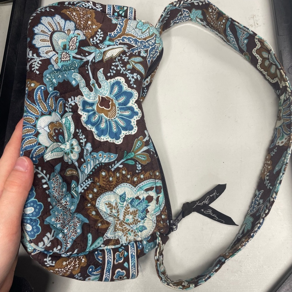 Vera Bradley Brown and Blue Floral Bag